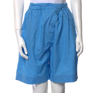 Nicholas Sold Blue Wrap Around Tie Belt High Rise Shorts Plus Size 18 NWT